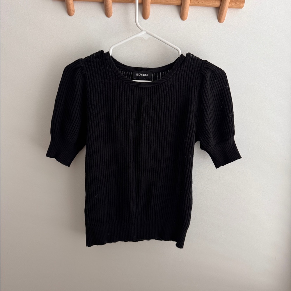 Express Black Knit Top